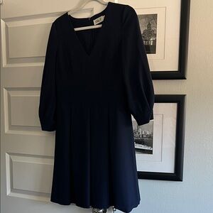 Eliza J Navy Long Sleeve Dress